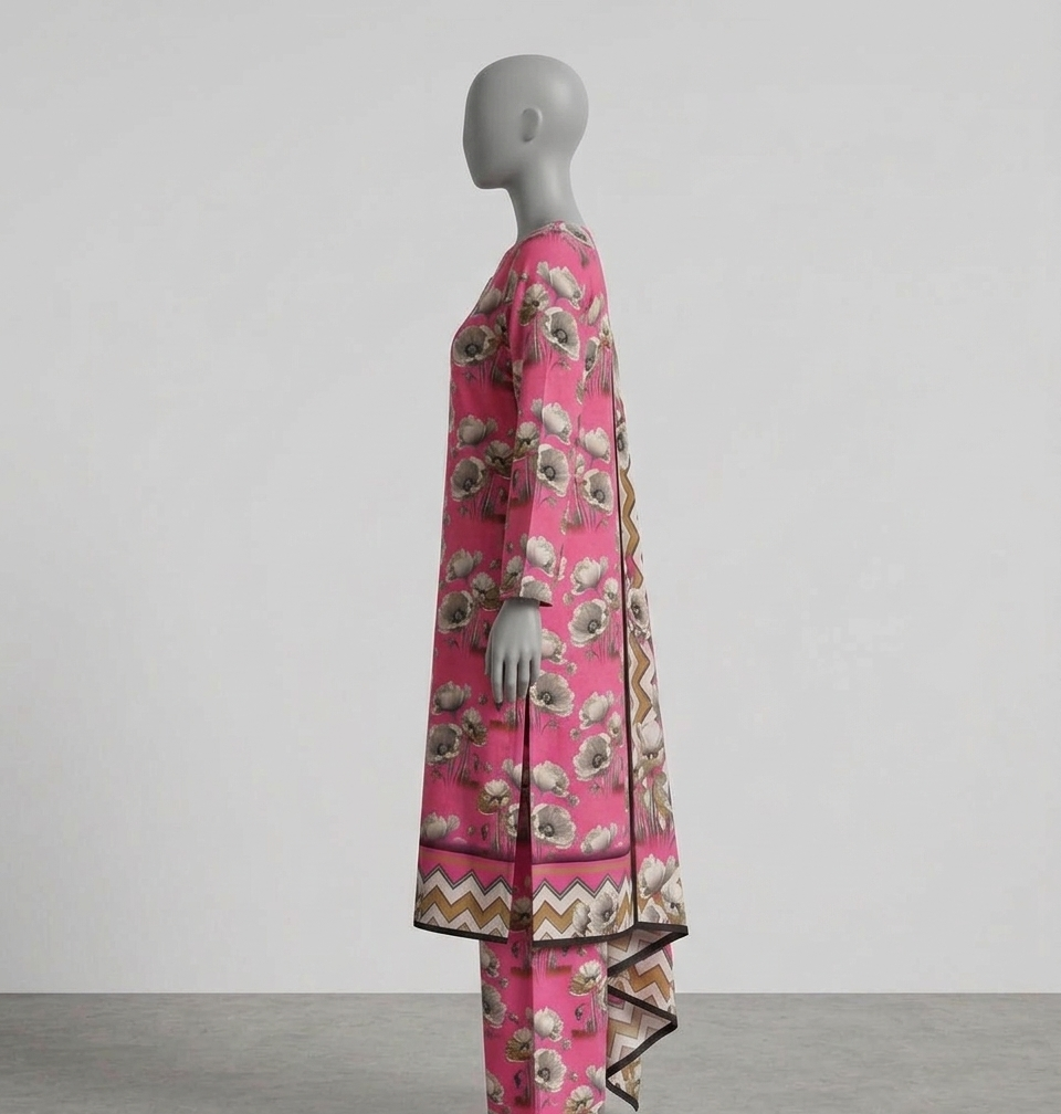V3309 – 3 Piece Printed Unstitched Suit | Shirt Trouser All Over Bana Dora (Doria Lawn) & Dupatta (Doria Lawn)