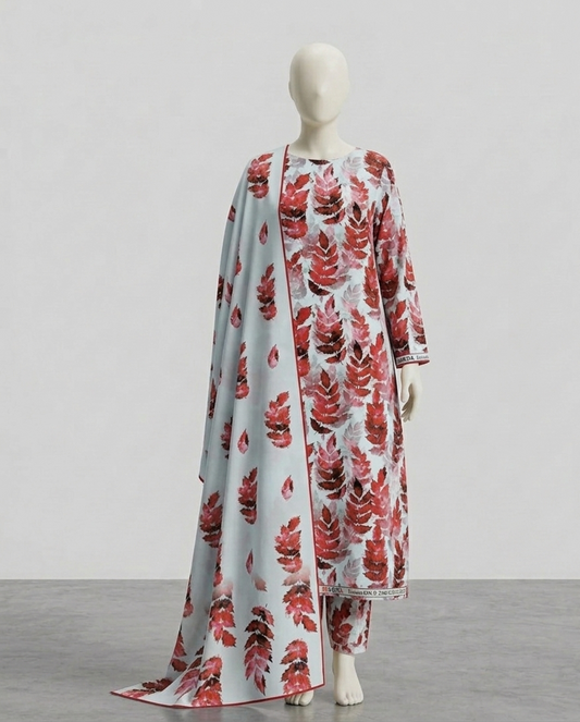 V3306 – 3 Piece Printed Unstitched Suit | Shirt Trouser All Over Bana Dora (Doria Lawn) & Dupatta (Doria Lawn)