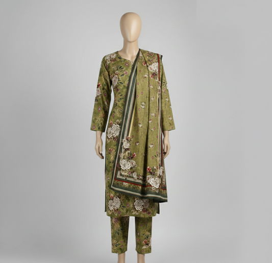 V2315 – 3 Piece Printed Unstitched Suit | Shirt Trouser All Over Bana Dora (Doria Lawn) & Dupatta (Voil Lawn)