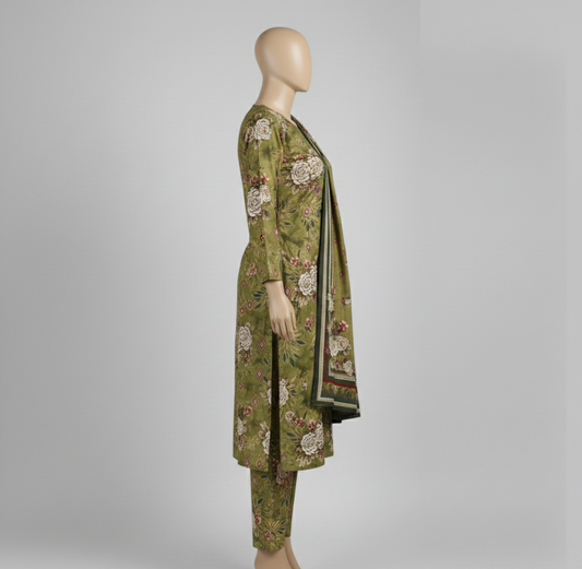 V2315 – 3 Piece Printed Unstitched Suit | Shirt Trouser All Over Bana Dora (Doria Lawn) & Dupatta (Voil Lawn)
