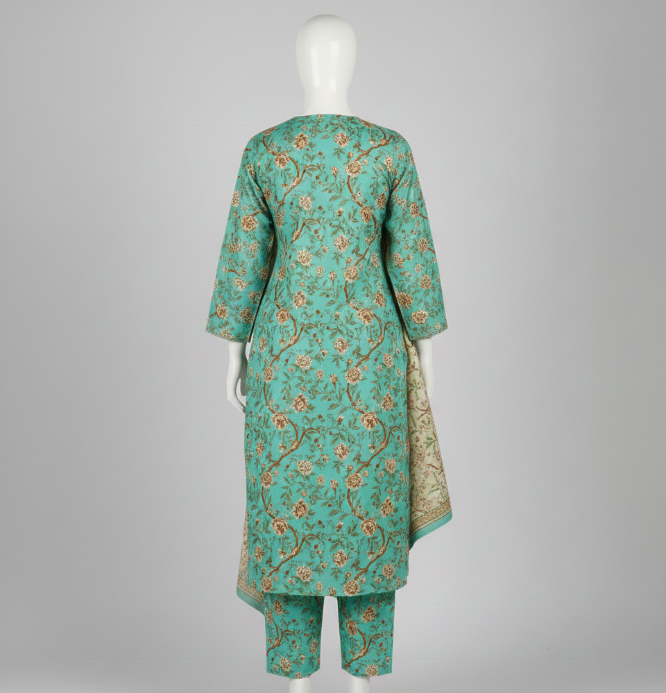V2303 – 3 Piece Printed Unstitched Suit | Shirt Trouser All Over Bana Dora (Doria Lawn) & Dupatta (Voil Lawn)