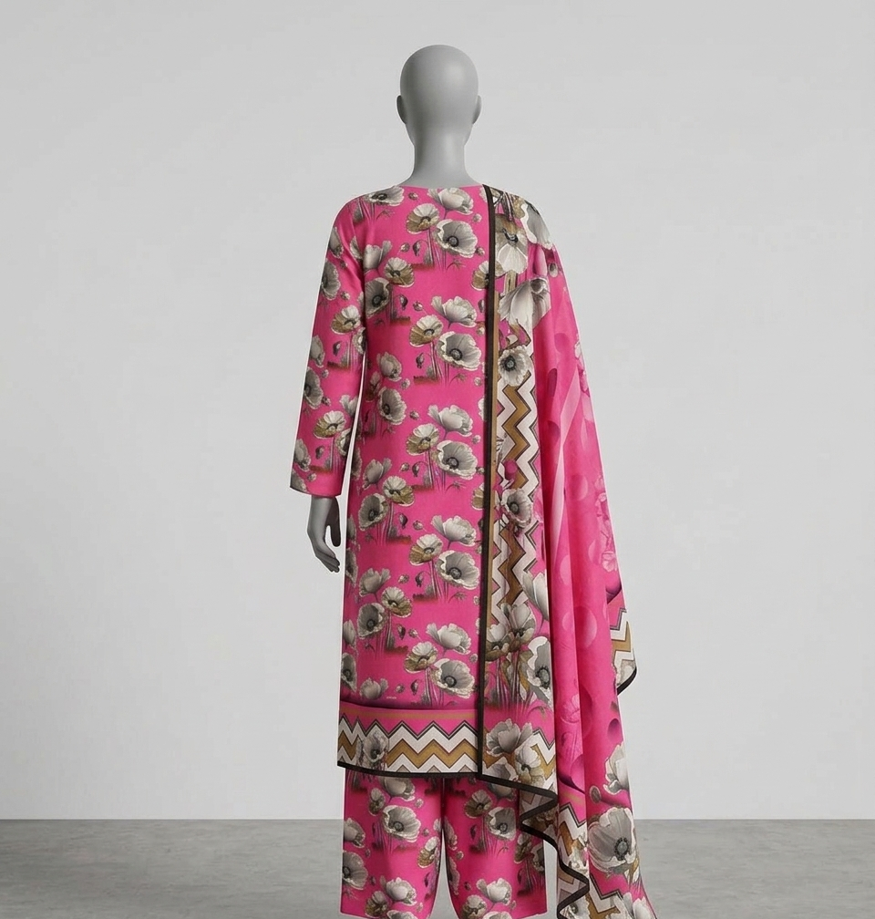 V3309 – 3 Piece Printed Unstitched Suit | Shirt Trouser All Over Bana Dora (Doria Lawn) & Dupatta (Doria Lawn)