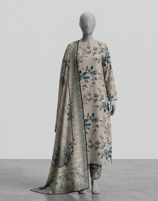 V3308 – 3 Piece Printed Unstitched Suit | Shirt Trouser All Over Bana Dora (Doria Lawn) & Dupatta (Doria Lawn)