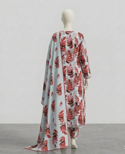 V3306 – 3 Piece Printed Unstitched Suit | Shirt Trouser All Over Bana Dora (Doria Lawn) & Dupatta (Doria Lawn)