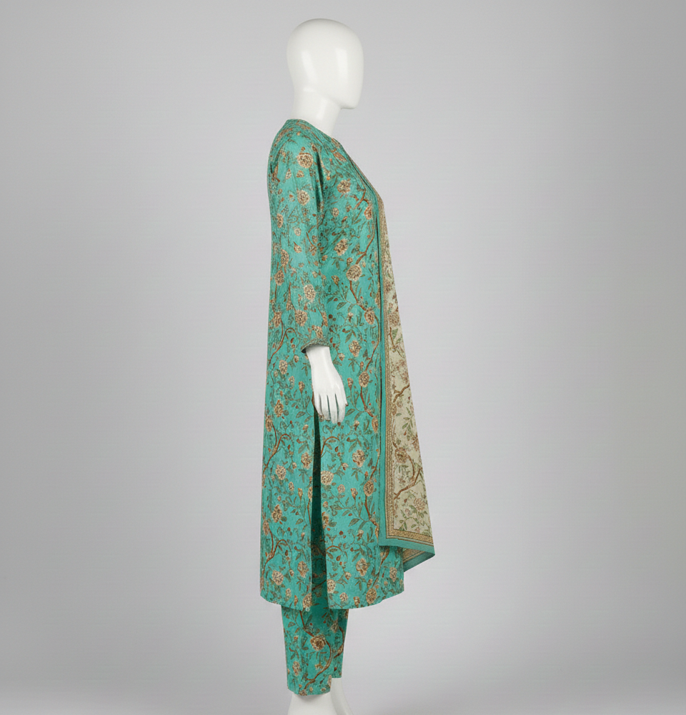 V2303 – 3 Piece Printed Unstitched Suit | Shirt Trouser All Over Bana Dora (Doria Lawn) & Dupatta (Voil Lawn)