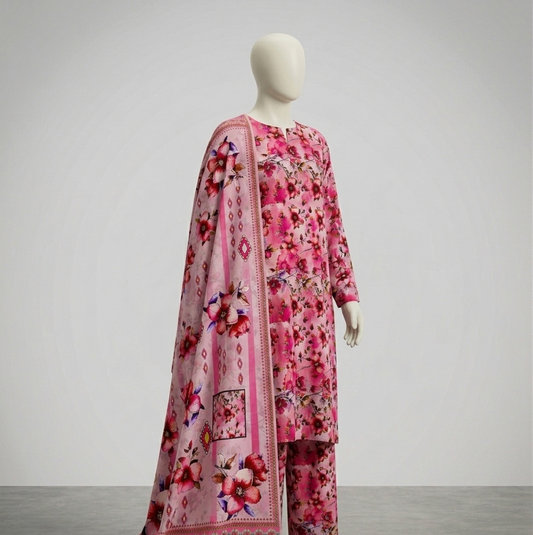 V3307 – 3 Piece Printed Unstitched Suit | Shirt Trouser All Over Bana Dora (Doria Lawn) & Dupatta (Doria Lawn)