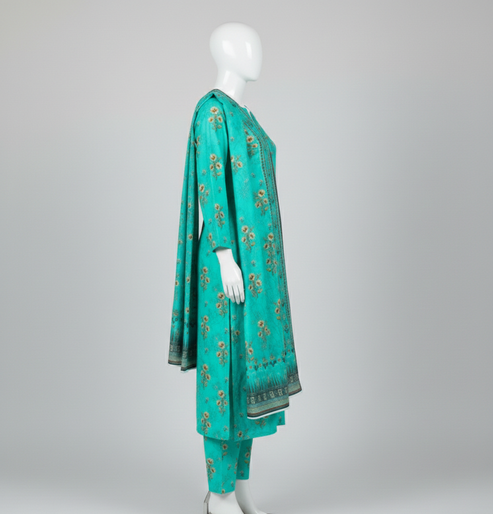 V2314 – 3 Piece Printed Unstitched Suit | Shirt Trouser All Over Bana Dora (Doria Lawn) & Dupatta (Voil Lawn)