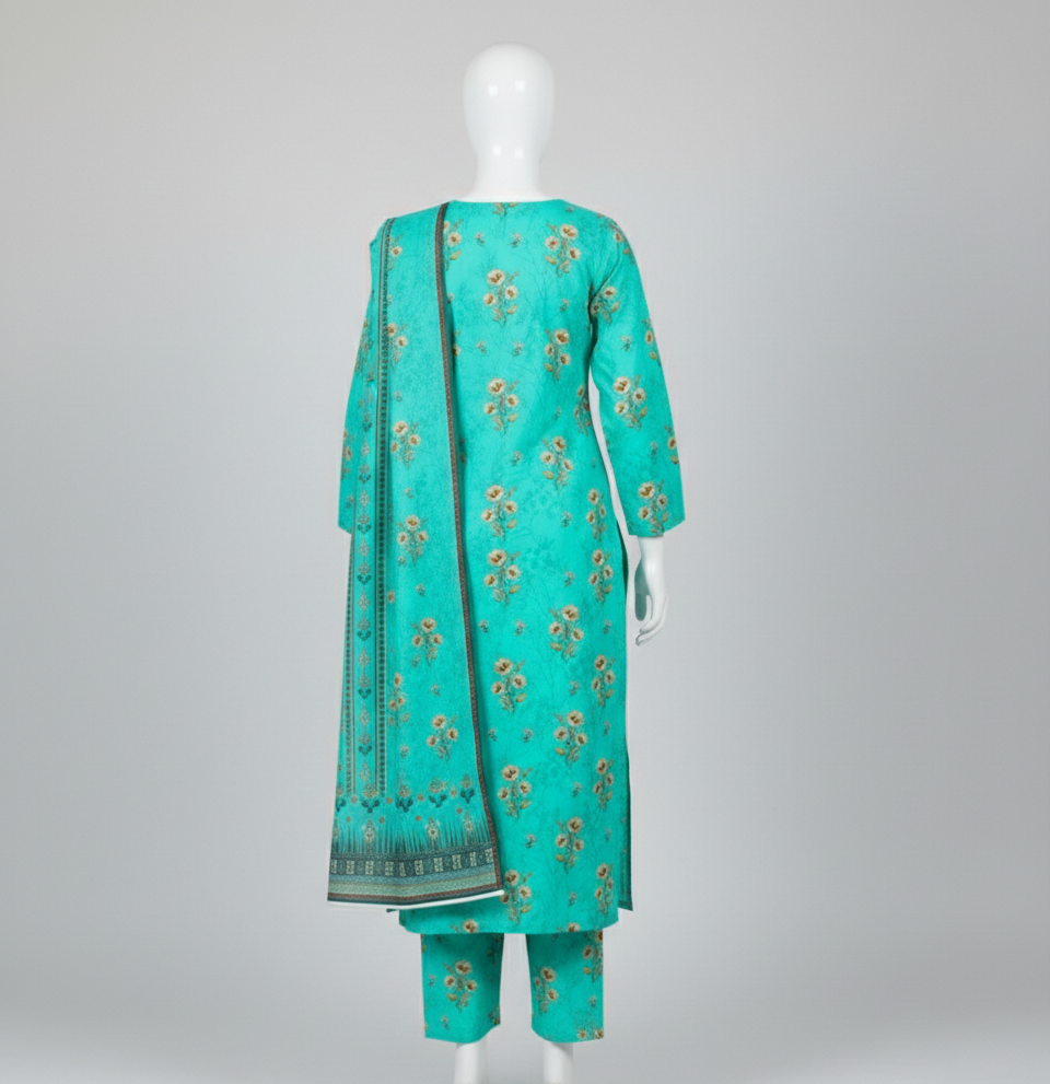 V2314 – 3 Piece Printed Unstitched Suit | Shirt Trouser All Over Bana Dora (Doria Lawn) & Dupatta (Voil Lawn)