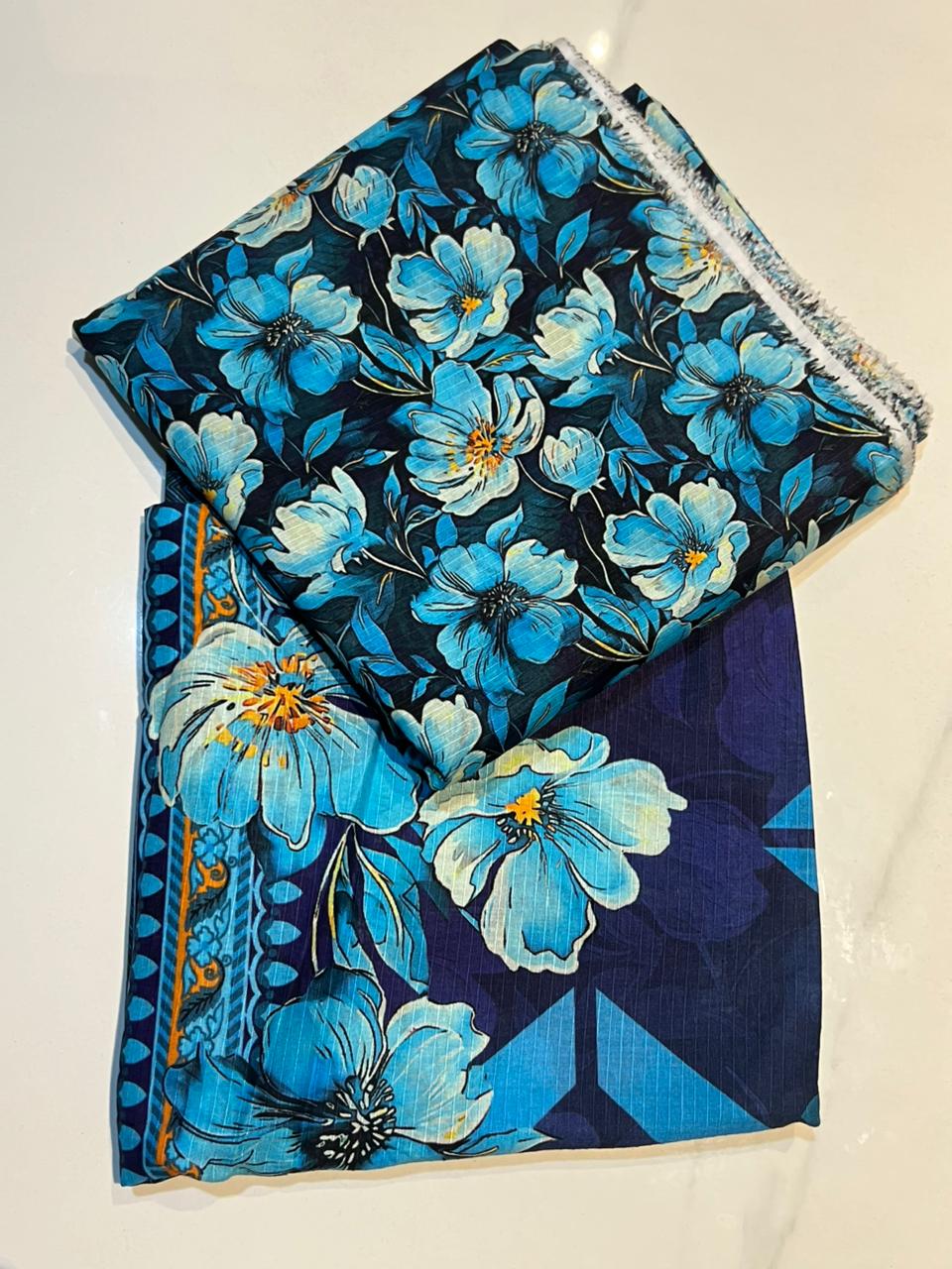 V3304 – 3 Piece Printed Unstitched Suit | Shirt Trouser All Over Bana Dora (Doria Lawn) & Dupatta (Doria Lawn)